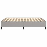 vidaXL Cadre de lit sans matelas gris clair 140x190 cm tissu
