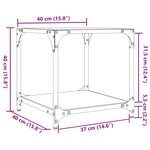 vidaXL Tables basses avec dessus en verre transparent 2 Pièces acier