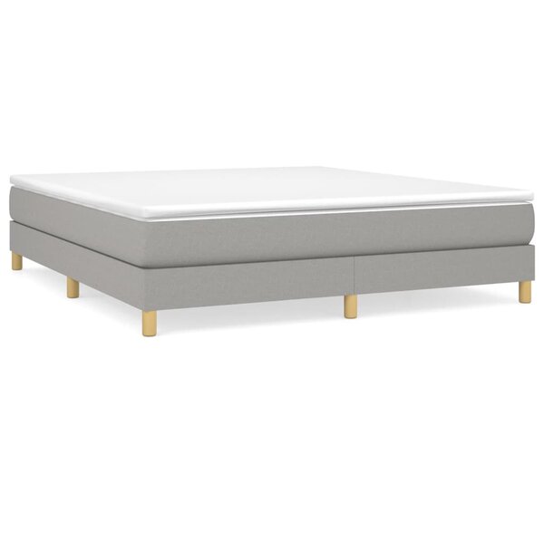 vidaXL Cadre de lit gris clair 160x200 cm tissu