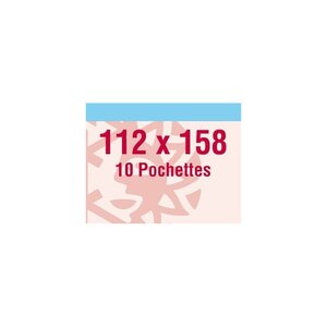 Pochettes double soudure 112 x 158 mm pour bloc Saint-Exupéry. Fond - Transparent