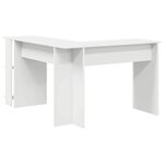 vidaXL Bureau d'angle avec rangement Blanc 140 x 113.5 x 75 cm