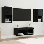 vidaXL Meubles TV muraux 4 Pièces Chêne noir 30 5 x 30 x 60 cm