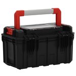 vidaXL Boîte à outils Noir et rouge 45x28x26 5 cm