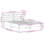 vidaXL Cadre de lit sans matelas 140x190 cm bois de pin massif