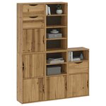 vidaXL Armoires latérales 5 Pièces ODDA 40x24x79 cm bois massif pin