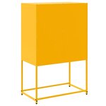 vidaXL Buffet jaune moutarde 68 5x38 5x107 cm acier