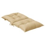 vidaXL Coussins de chaise à dossier bas lot de 6 beige mélangé tissu