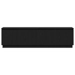 Meuble TV vidaXL avec LED en chêne noir 180x38x49 cm en bois d'ingénierie
