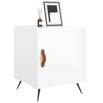 vidaXL Tables de chevet 2 Pièces blanc brillant 40x40x50 cm