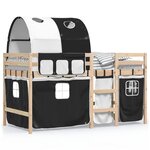 vidaXL Lit mezzanine enfants avec tunnel sans matelas 90x200 cm