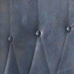 vidaXL Chaise à oreilles Gris Cuir véritable