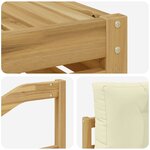 vidaXL Ensemble de canapés d'extérieur 7 pc Blanc et crème Polyester