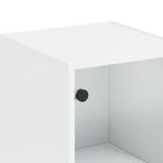vidaXL Buffet avec portes en verre blanc 35x37x142 cm