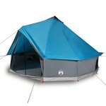vidaXL Tente familiale tipi 10 personnes bleu imperméable
