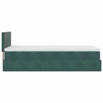 vidaXL Cadre de lit ottoman avec matelas vert foncé 90x200 cm velours