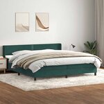vidaXL Sommier à lattes de lit et matelas vert foncé 180x220cm velours