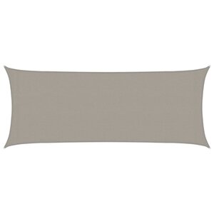 vidaXL Voile d'ombrage 160 g/m² rectangulaire gris clair 2x5 m PEHD