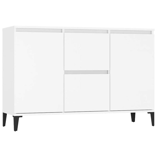 vidaXL Buffet blanc 102x35x70 cm bois d'ingénierie