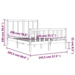 vidaXL Cadre de lit sans matelas 140x200 cm bois massif de pin