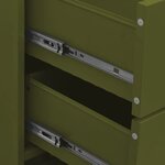 vidaXL Commode Vert olive 80x35x101 5 cm Acier