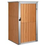 vidaXL Abri à outils de jardin marron 88x89x161 cm acier galvanisé