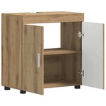 vidaXL Armoire de lavabo de salle de bain TULUM chêne artisanal