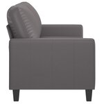 vidaXL Canapé à 2 places Gris 140 cm Similicuir
