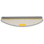 vidaXL Tapis d'escalier 20 pièces 65 x 21 x 4 cm Gris Demi-rond Grand