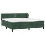 vidaXL Sommier à lattes de lit et matelas Vert foncé 160x200cm Velours