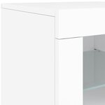 vidaXL Buffet avec lumières LED blanc 181 5x37x67 cm
