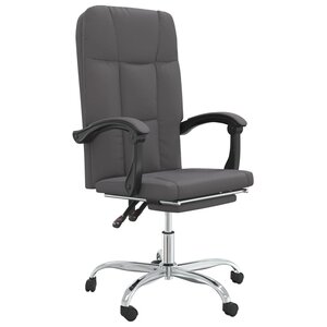 vidaXL Fauteuil inclinable de bureau Gris Similicuir