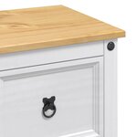 VidaXL Rangement de cuisine Blanc et Cire de Miel 112 x 70 x 91 5 cm