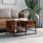 vidaXL Table basse chêne fumé 85 5x51x45 cm bois d'ingénierie