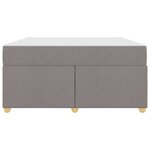 vidaXL Cadre de lit avec matelas Taupe 140 x 200 cm tissu