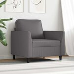 vidaXL Fauteuil Gris 60 cm Similicuir