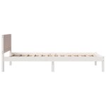 vidaXL Cadre de Lit Blanc en Pin Blanc Bois de pin massif Simple