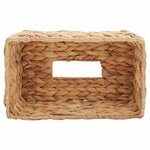 vidaXL Housses de boîte à tissues 2 Pièces Jacinthe d'eau Naturel