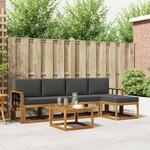 vidaXL Ensemble de canapés d'extérieur 6 pc Naturel et Anthracite