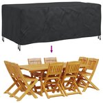 vidaXL Housse pour mobilier d'extérieur Noir 200 x 110 x 70 cm 420D