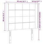vidaXL Tête de lit avec oreilles Marron foncé 83x16x118/128 cm Tissu