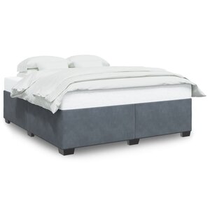 vidaXL Cadre de lit sans matelas gris foncé 200x200 cm velours