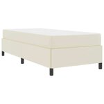 vidaXL Cadre de lit avec matelas Crème 100 x 200 cm Faux cuir