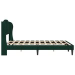 vidaXL Cadre de lit avec tête de lit Vert foncé 120 x 200 cm Velours