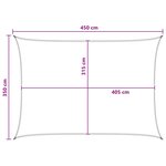 vidaXL Voile d'ombre 3 5 x 4 5 m HDPE Rectangulaire Bleu et Blanc