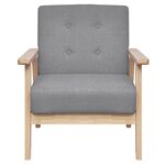 vidaXL Ensemble de canapés 2 Pièces Tissu Gris clair