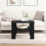 vidaXL Table basse Chêne noir 60 x 60 x 42 cm Bois d'ingénierie