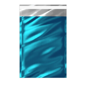 Lot de 50 sachet alu métallisé brillant bleu 229x162 mm (c5)