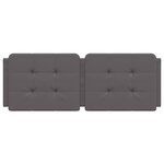 vidaXL Coussin de tête de lit gris 120 cm similicuir