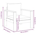 vidaXL Chaise de jardin avec coussins bois massif d'acacia