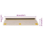 vidaXL Tapis d'escalier autocollants 30 Pièces 65x21x4 cm crème